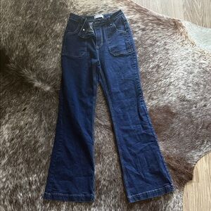Vanilla Star Dark Blue Flare Jeans
